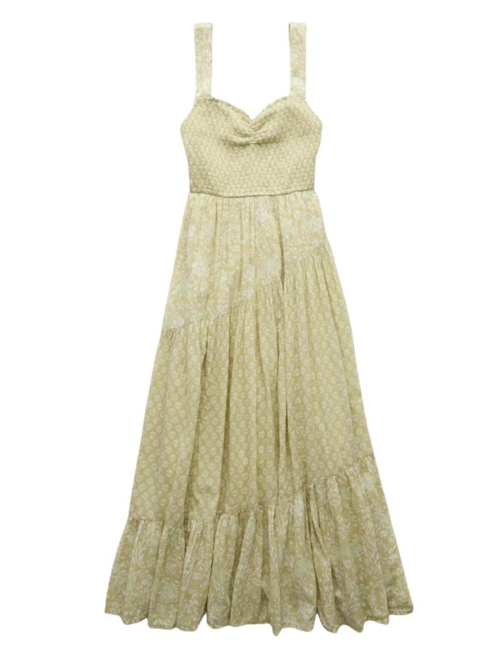 AE Asymmetrical Tiered Midi Dress